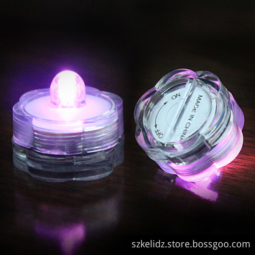 Wholesale Battery Power Floral Color Change Waterproof Flash Tea Bright Pink Light